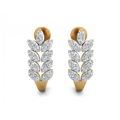 Hayley Diamond Hoop earrings in Gold